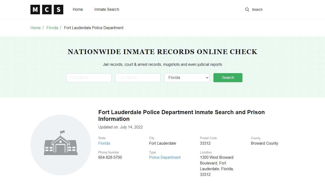 Fort Lauderdale, FL Police and Jail Records